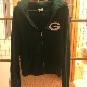 PINK Packers Zip Up Hoodie